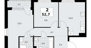 Квартира 2 комнаты в район Коммунарка, Россия