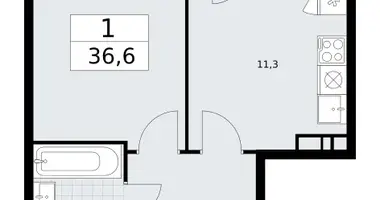 Mieszkanie 1 pokój w Wnukowo, Rosja