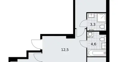 Apartamento 3 habitaciones en Troitsk, Rusia