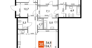 Apartamento 3 habitaciones en North-Western Administrative Okrug, Rusia