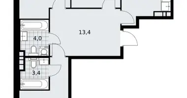 Apartamento 3 habitaciones en poselenie Sosenskoe, Rusia