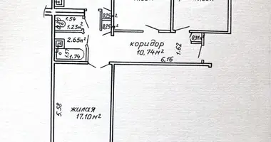 Apartamento 3 habitaciones en Gómel, Bielorrusia