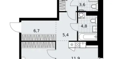 Wohnung 3 zimmer in Kommunarka, Russland