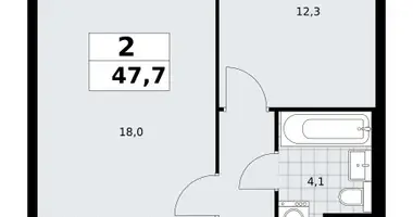 Apartamento 2 habitaciones en poselenie Sosenskoe, Rusia