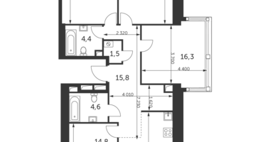 Apartamento 4 habitaciones en Konkovo District, Rusia