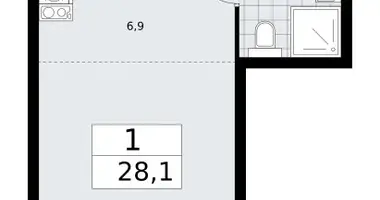 Mieszkanie 1 pokój w Troick, Rosja