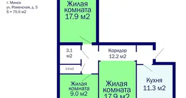 Wohnung 3 zimmer in Minsk, Weißrussland