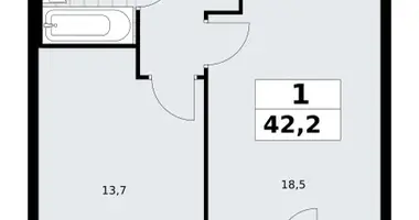 Wohnung 1 zimmer in Kommunarka, Russland