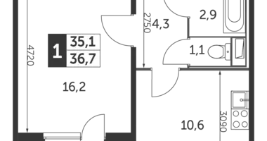 Appartement 1 chambre dans Nekrasovka District, Fédération de Russie