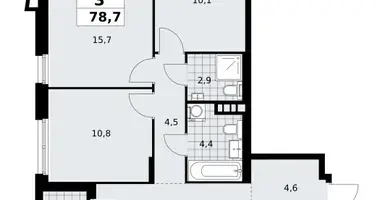 Appartement 3 chambres dans poselenie Sosenskoe, Fédération de Russie