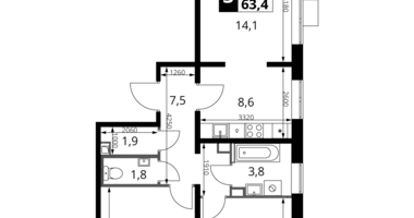 Appartement 3 chambres dans Leninsky District, Fédération de Russie