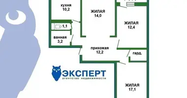 3 room apartment in Smalyavichy, Belarus