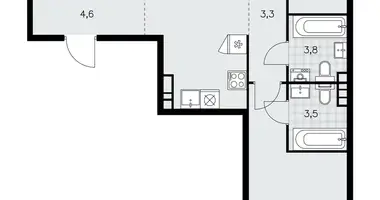 Apartamento 3 habitaciones en poselenie Sosenskoe, Rusia