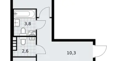 Apartamento 2 habitaciones en poselenie Sosenskoe, Rusia