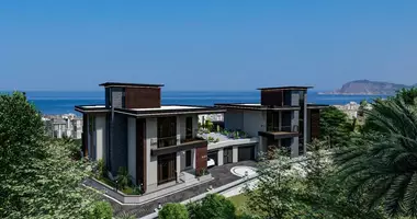 Villa 4 chambres avec Balcon, avec Vue sur la mer, avec Porte métallique dans Mahmutlar, Turquie