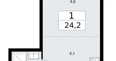 1 room apartment in Vnukovo, Russia