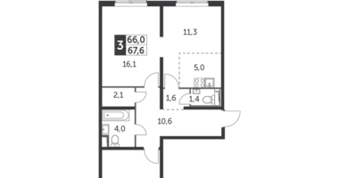 Appartement 3 chambres dans Leninsky District, Russie