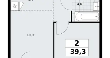 Apartamento 2 habitaciones en poselenie Sosenskoe, Rusia