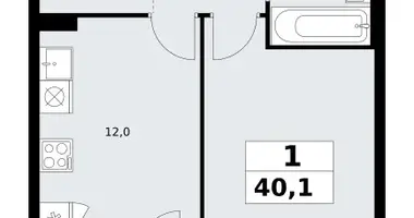 Apartamento 1 habitación en Kommunarka, Rusia