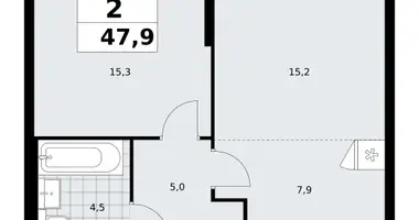 Apartamento 2 habitaciones en poselenie Sosenskoe, Rusia