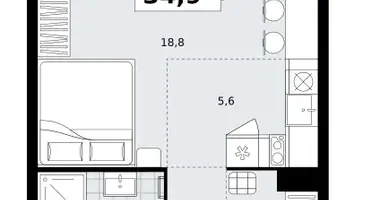 Appartement 1 chambre dans Kommunarka, Russie