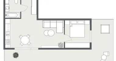 Apartamento 2 habitaciones en Klaipeda, Lituania