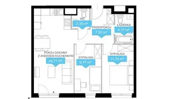 Wohnung 3 Zimmer in Posen, Polen