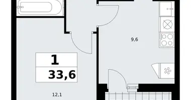 Apartamento 1 habitación en poselenie Sosenskoe, Rusia