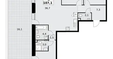 Appartement 3 chambres dans poselenie Sosenskoe, Fédération de Russie