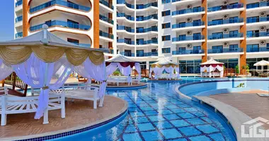 2 room apartment with parking, with swimming pool, with surveillance security system in Alanya, Turkey