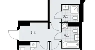Appartement 2 chambres dans Troïtsk, Russie