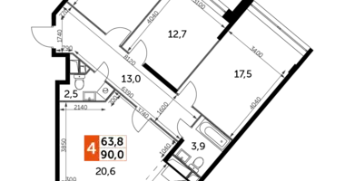 Appartement 4 chambres dans Veshki, Fédération de Russie