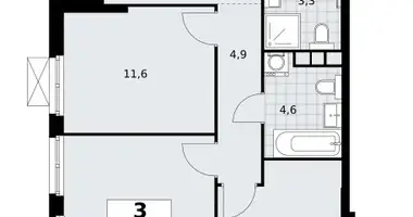 Apartamento 3 habitaciones en South-Western Administrative Okrug, Rusia