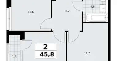 Apartamento 2 habitaciones en South-Western Administrative Okrug, Rusia