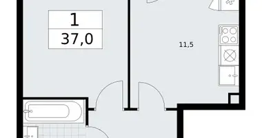 Apartamento 1 habitación en Vnukovo, Rusia