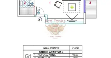 Apartamento 3 habitaciones en Dobrota, Montenegro