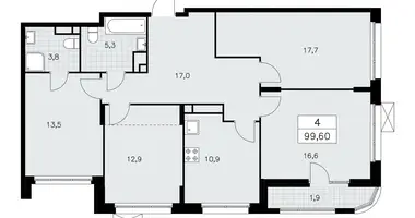 4 room apartment in Moscow, Russia