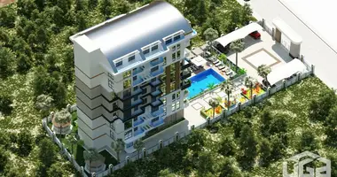 4 room apartment with parking, with swimming pool, with garden in Alanya, Turkey