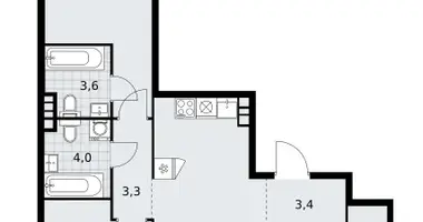 Apartamento 3 habitaciones en poselenie Sosenskoe, Rusia