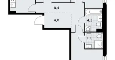 Wohnung 3 zimmer in Kommunarka, Russland
