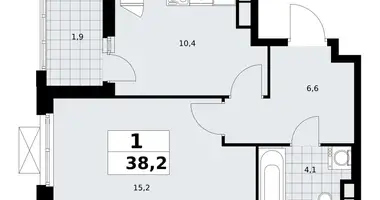 Apartamento 1 habitación en poselenie Sosenskoe, Rusia