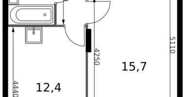 1 room apartment in Sapronovo, Russia