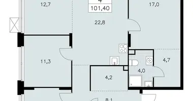 Apartamento 4 habitaciones en Moscú, Rusia