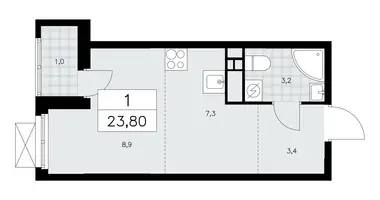 Mieszkanie 1 pokój w poselenie Sosenskoe, Rosja