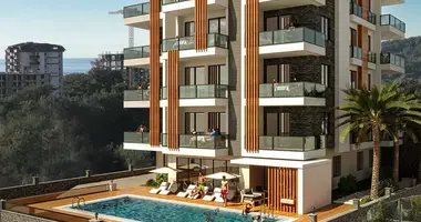Пентхаус 3 комнаты  с балконом, с кондиционером, с видом на море в Авсаллар, Турция