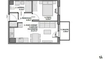 Apartamento 2 habitaciones en Danzig, Polonia