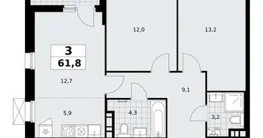 Appartement 3 chambres dans poselenie Sosenskoe, Fédération de Russie