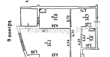 Apartamento 1 habitación en Odessa, Ucrania