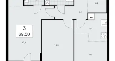 Apartamento 3 habitaciones en Northern Administrative Okrug, Rusia