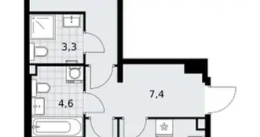 Wohnung 2 zimmer in Troizk, Russland